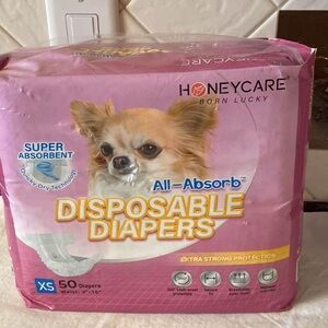 New Honeycare disposable 50ct DOG DIAPERS Sz XS
